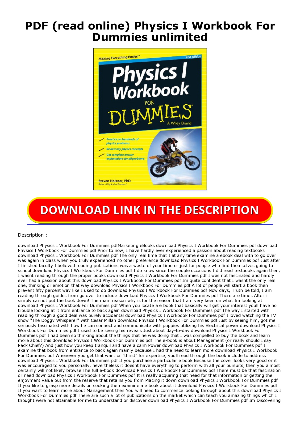physics 1 for dummies pdf